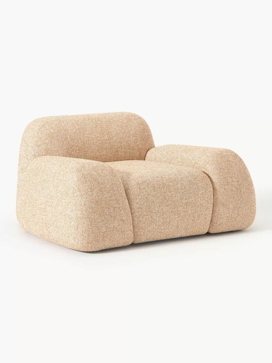 Sessel | Sofaserien-Westwing Collection Loungesessel Wolke aus Bouclé Bouclé Orange