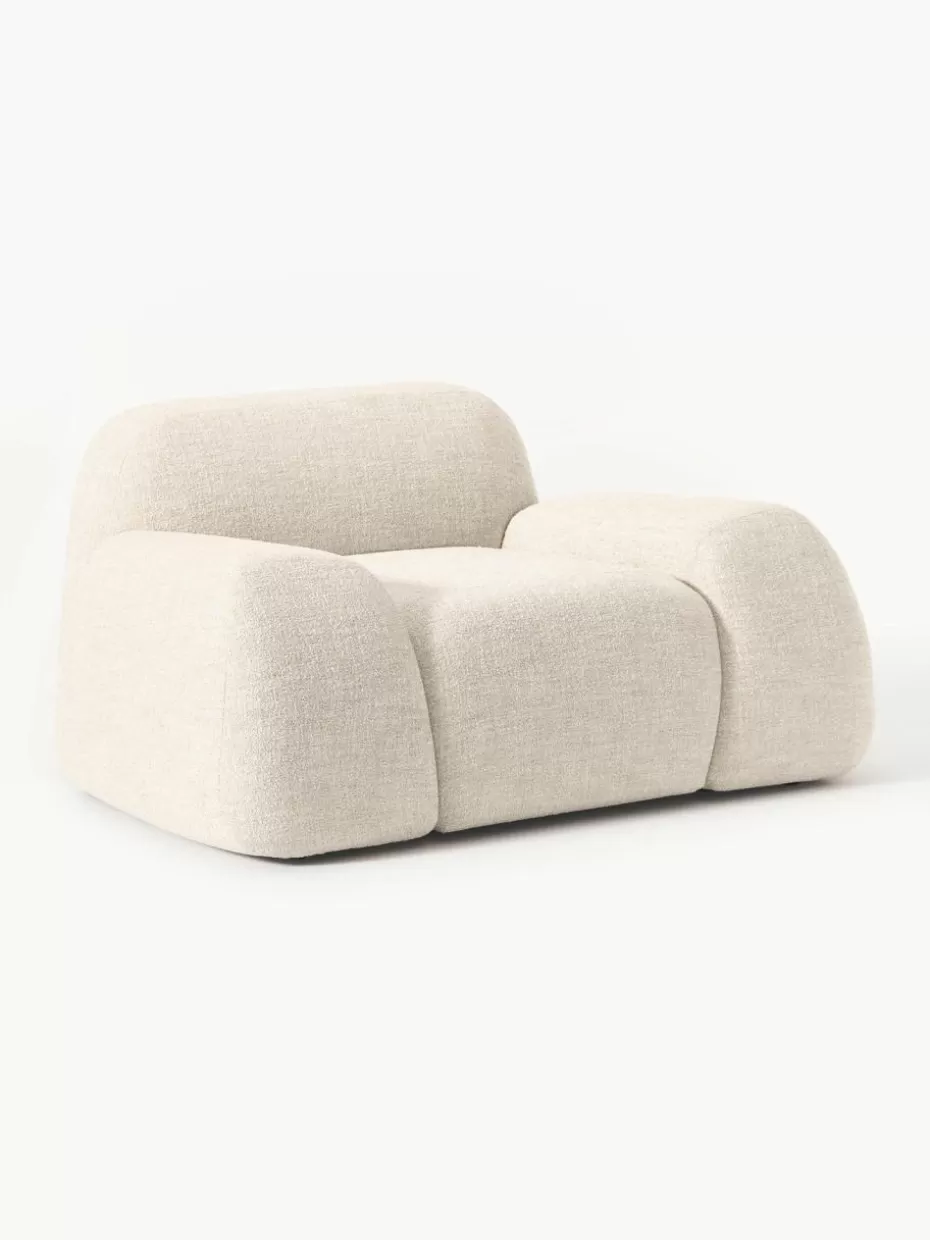Sessel | Sofaserien-Westwing Collection Loungesessel Wolke aus Bouclé Bouclé Hellbeige