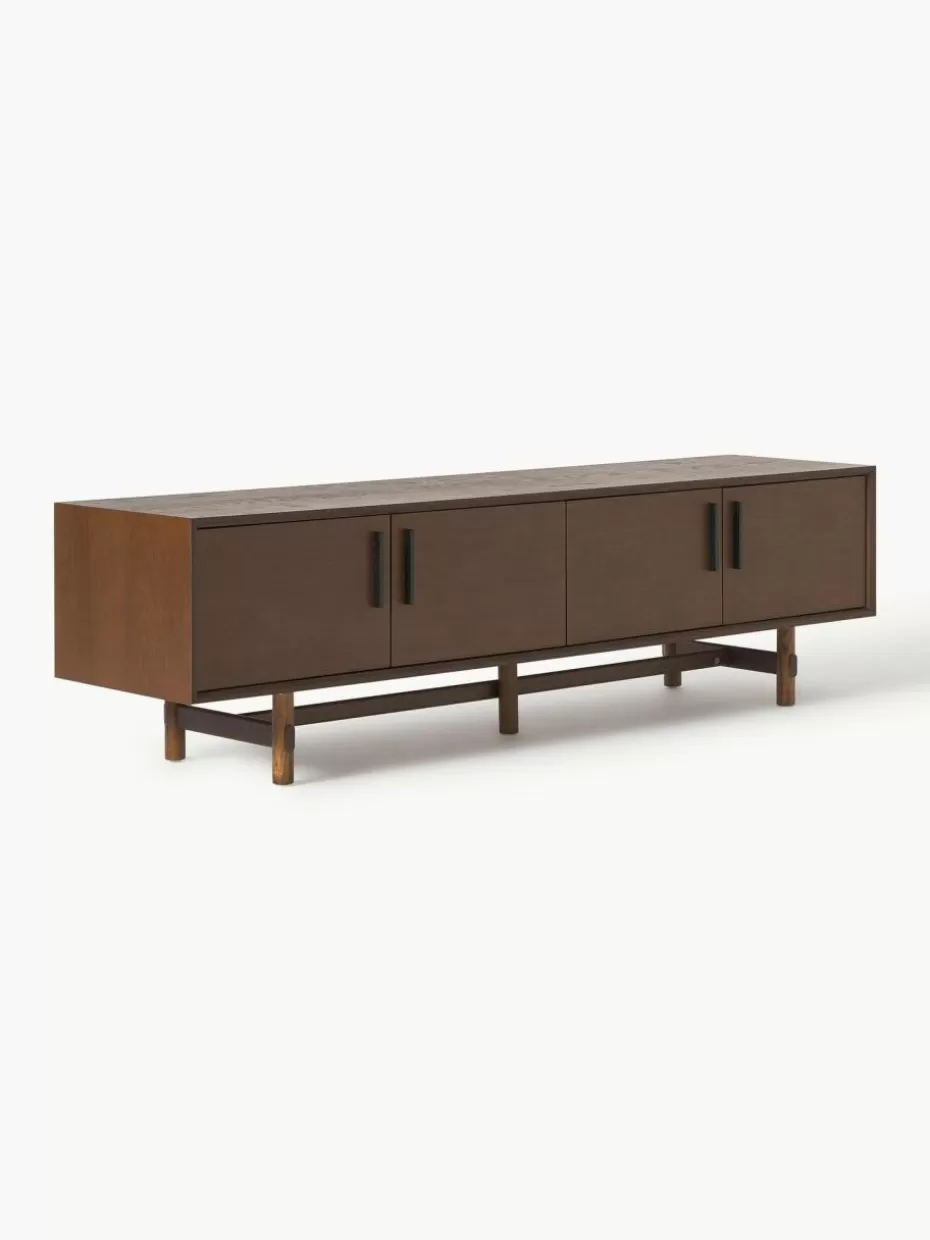 Kommoden & Sideboards-Westwing Collection Lowboard Diana aus Eichenholz Dunkles Eichenholz