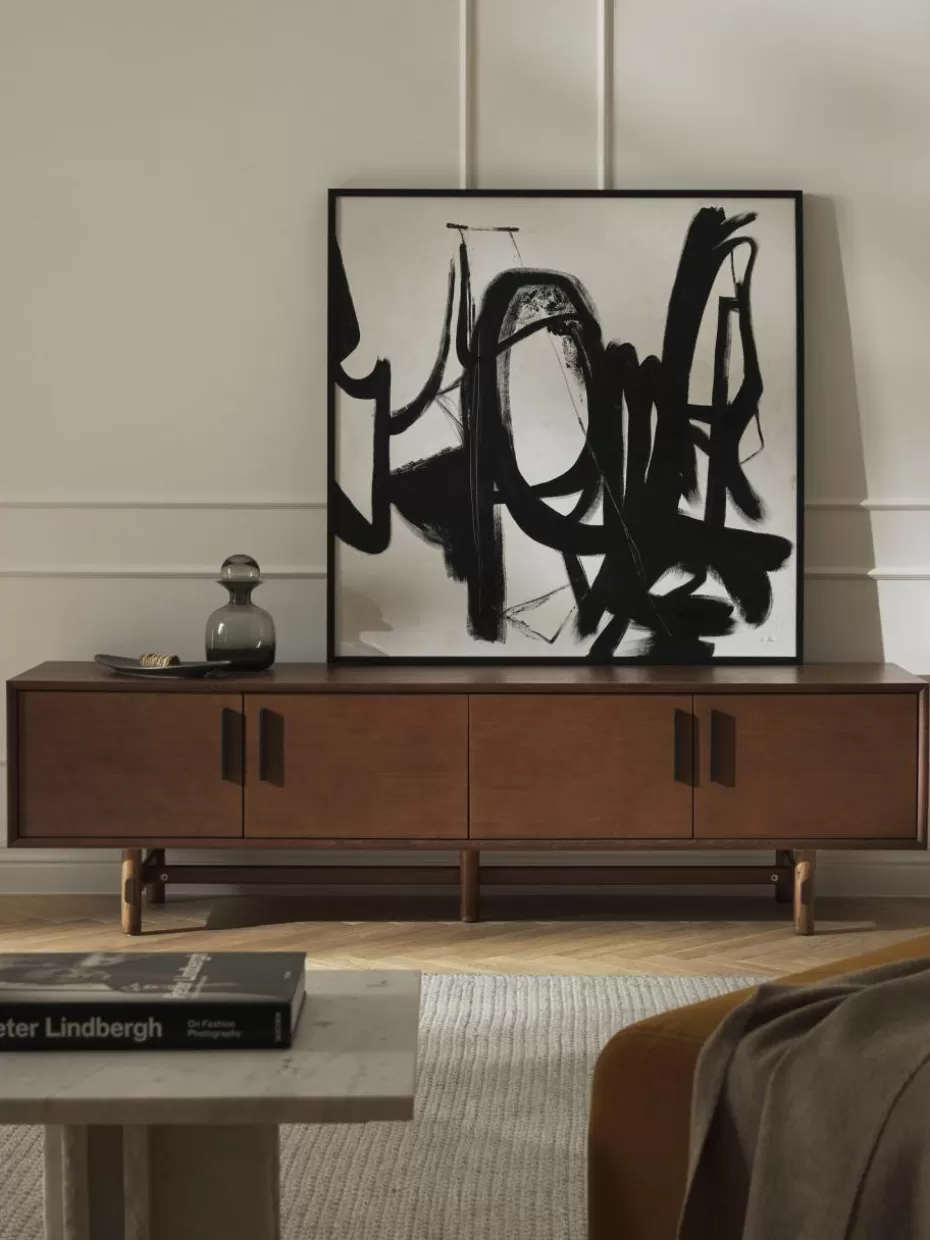 Kommoden & Sideboards-Westwing Collection Lowboard Diana aus Eichenholz Dunkles Eichenholz
