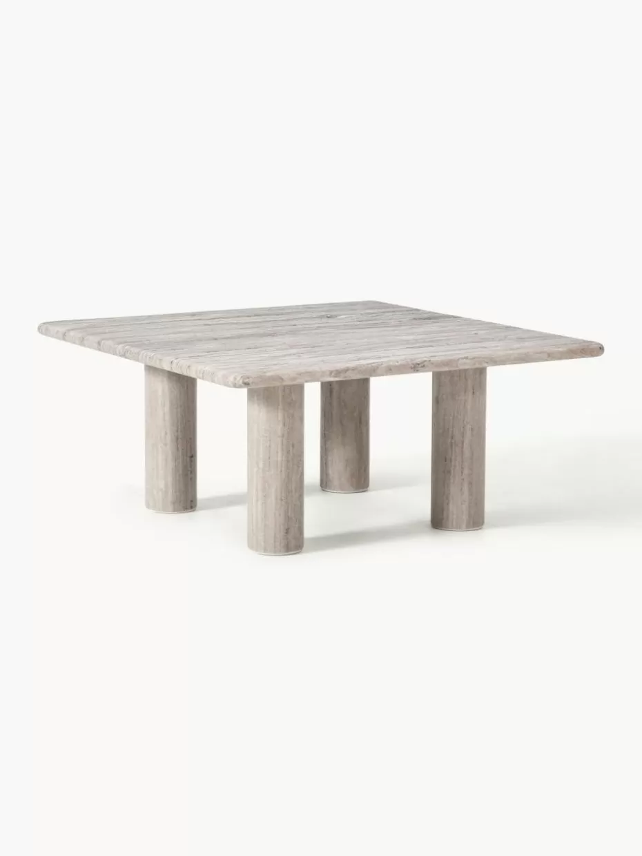 Couchtische-Westwing Collection Marmor-Couchtisch Mabel Greige, marmoriert
