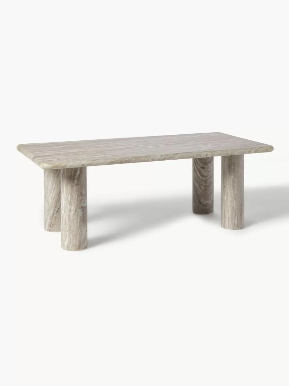 Couchtische-Westwing Collection Marmor-Couchtisch Mabel Greige, marmoriert