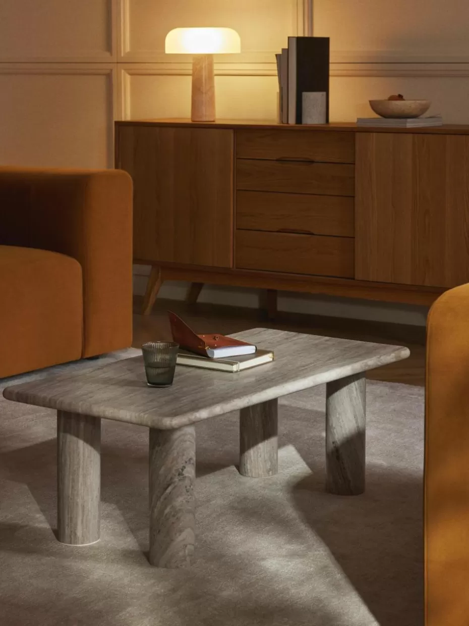 Couchtische-Westwing Collection Marmor-Couchtisch Mabel Greige, marmoriert