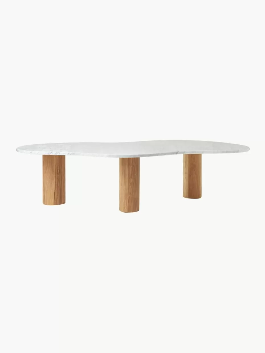 Couchtische-Westwing Collection Marmor-Couchtisch Naruto in organischer Form