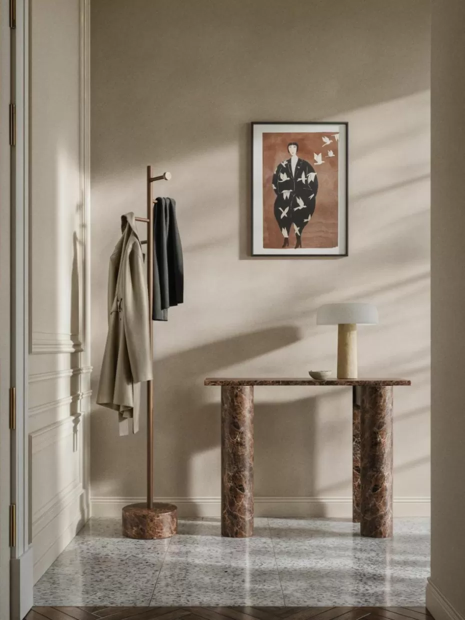 Konsolen-Westwing Collection Marmor-Konsole Disa Dunkelbraun, marmoriert