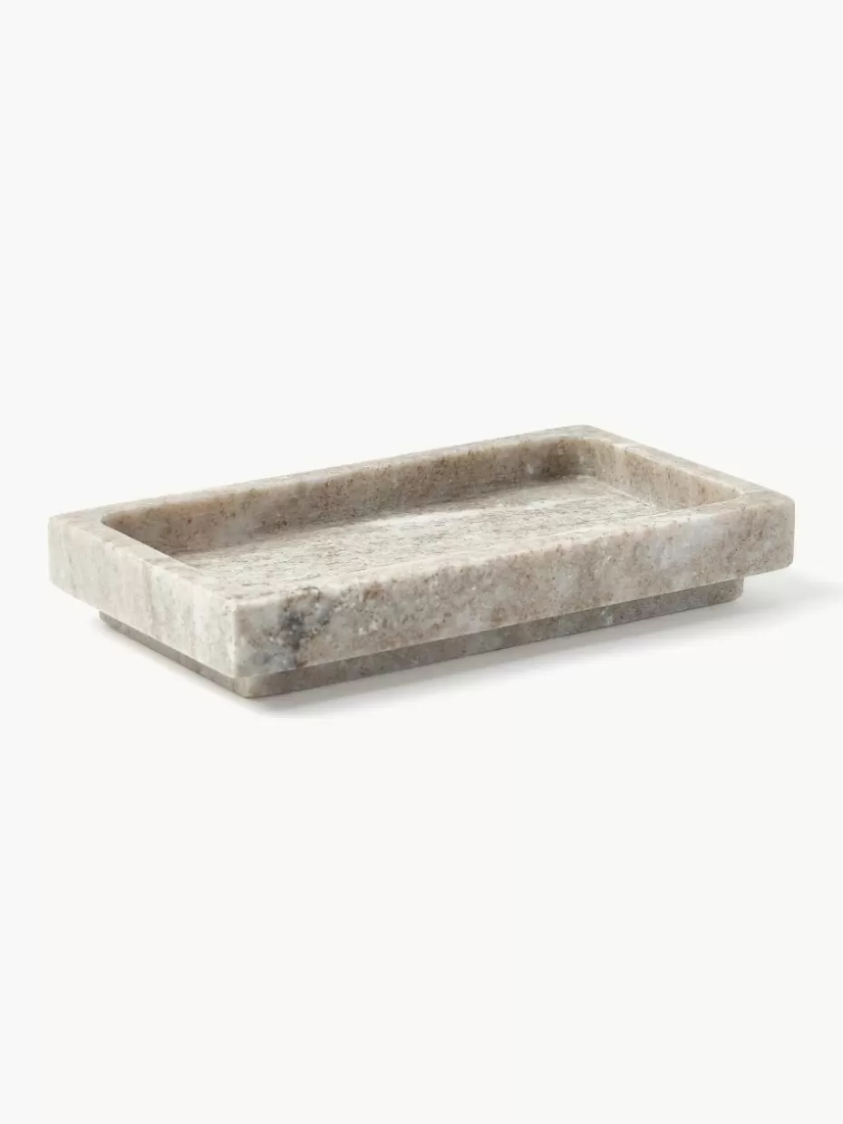Seifenspender & Seifenschalen-Westwing Collection Marmor-Seifenschale Simba Beige, marmoriert