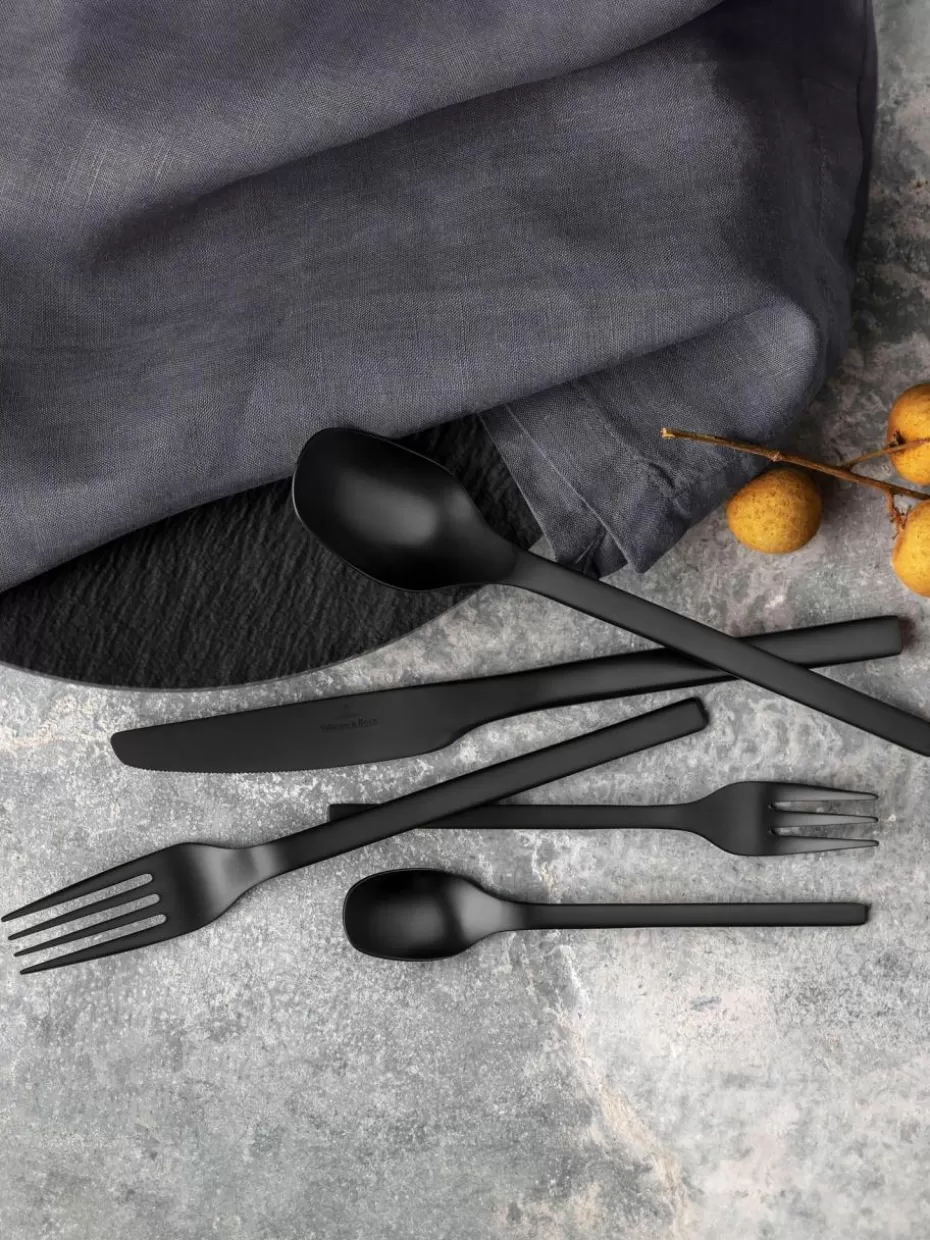 Besteck-Sets-Villeroy & Boch Matt gebürstetes Besteck-Set Manufacture Rock, 4 Personen (20-tlg.)