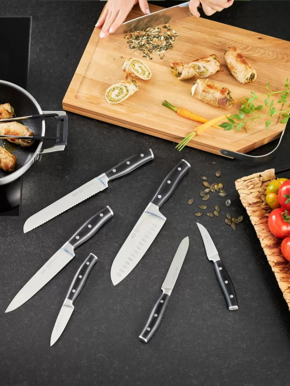 Küchenmesser-Rösle Messerblock Cuisine mit 5 Messern und 1 Schere