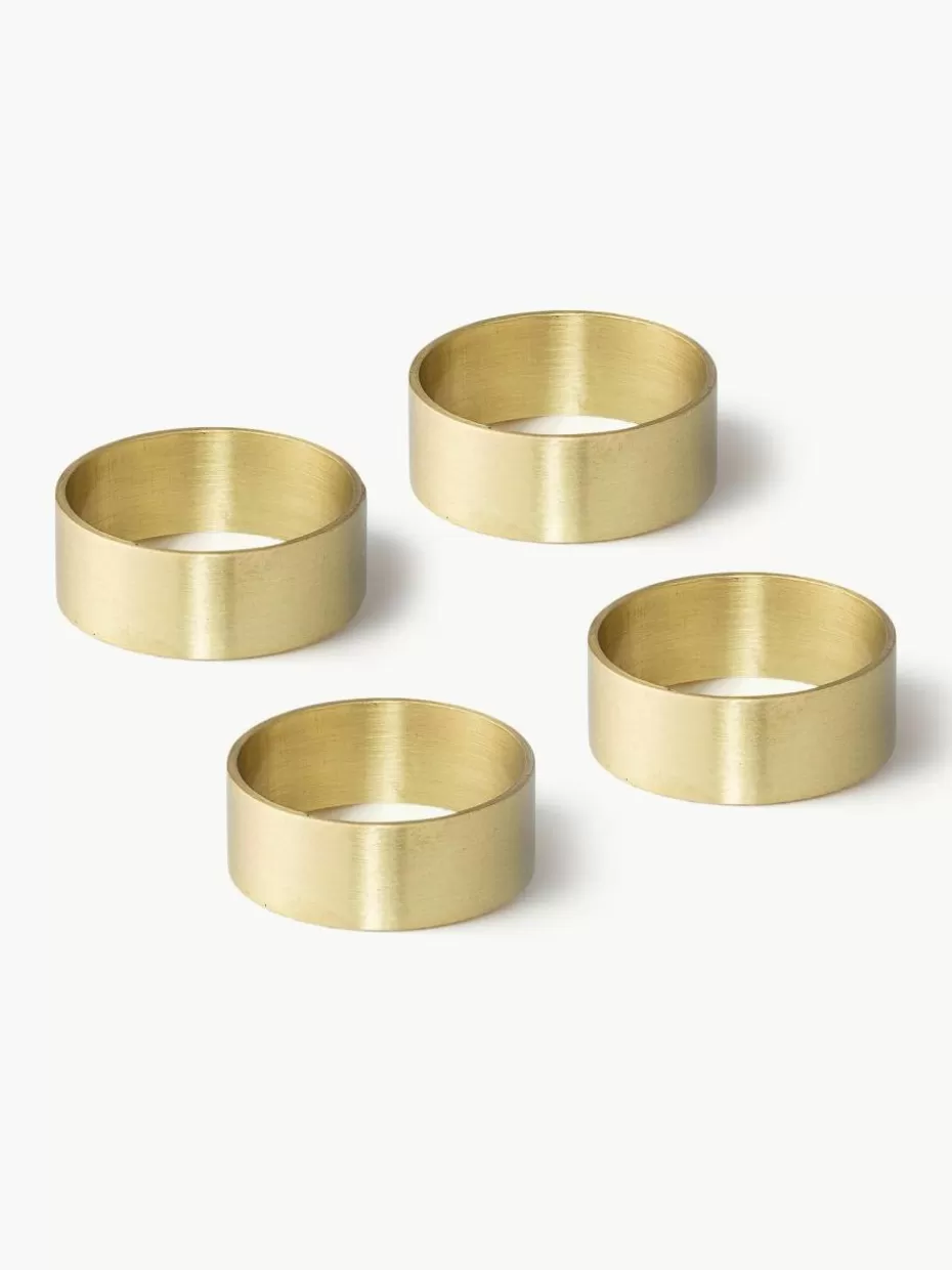 Servietten & Ringe-Bloomingville Messing-Serviettenringe Ronja, 4 Stück