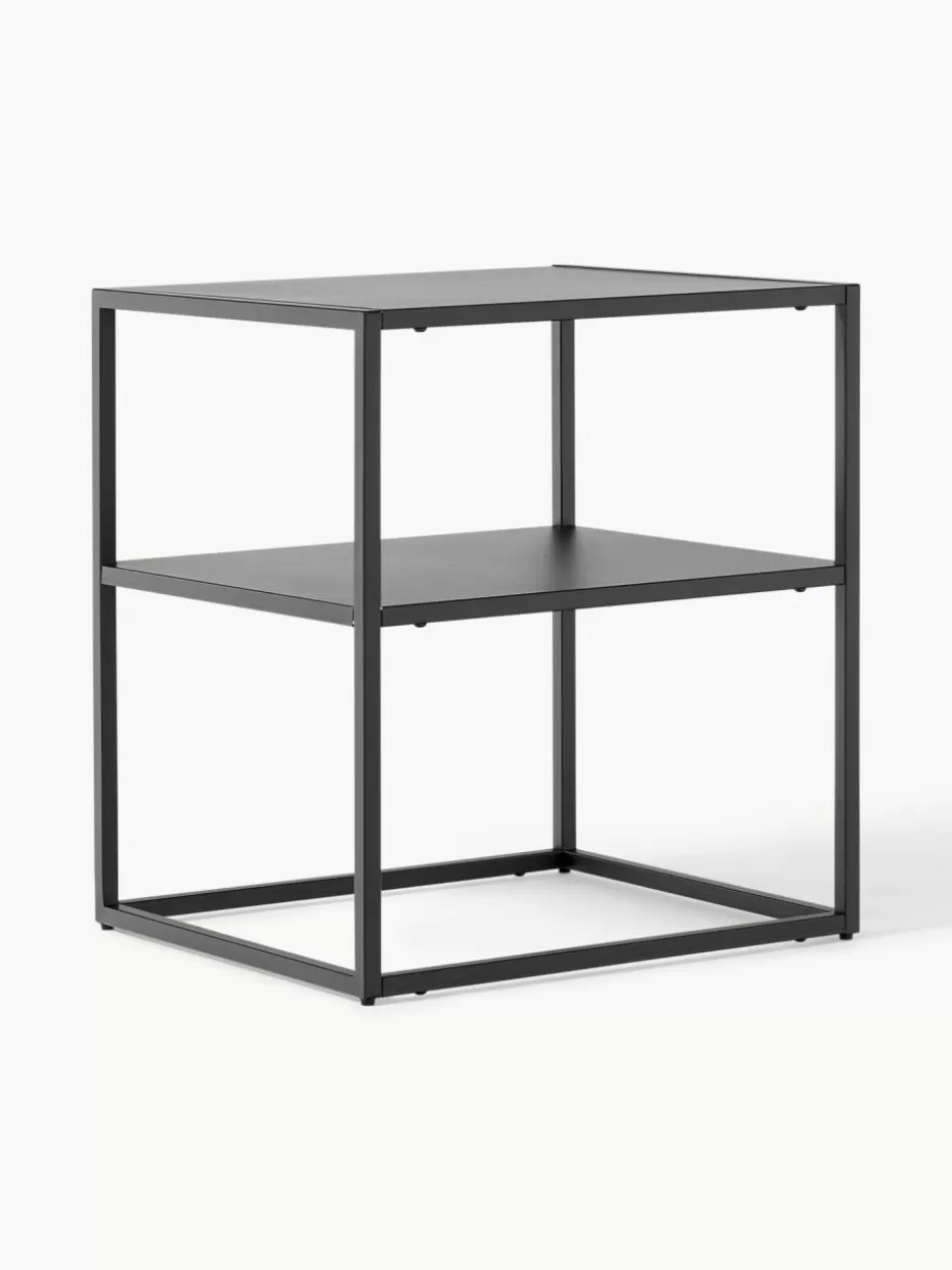 Nachttische | Beistelltische-Westwing Collection Metall-Beistelltisch Neptun Schwarz