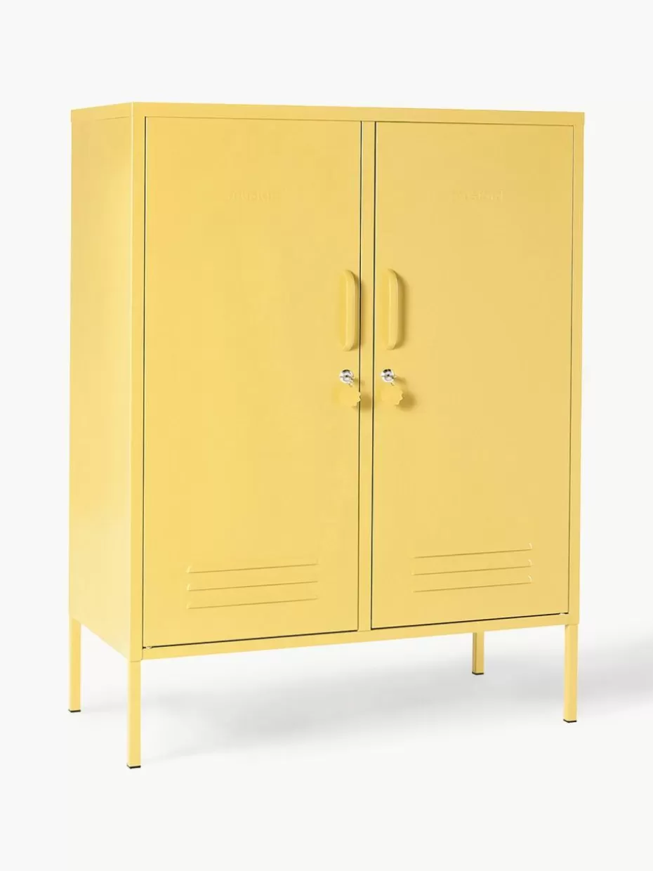 Kommoden & Sideboards-Mustard Made Metall-Highboard The Midi Hellgelb