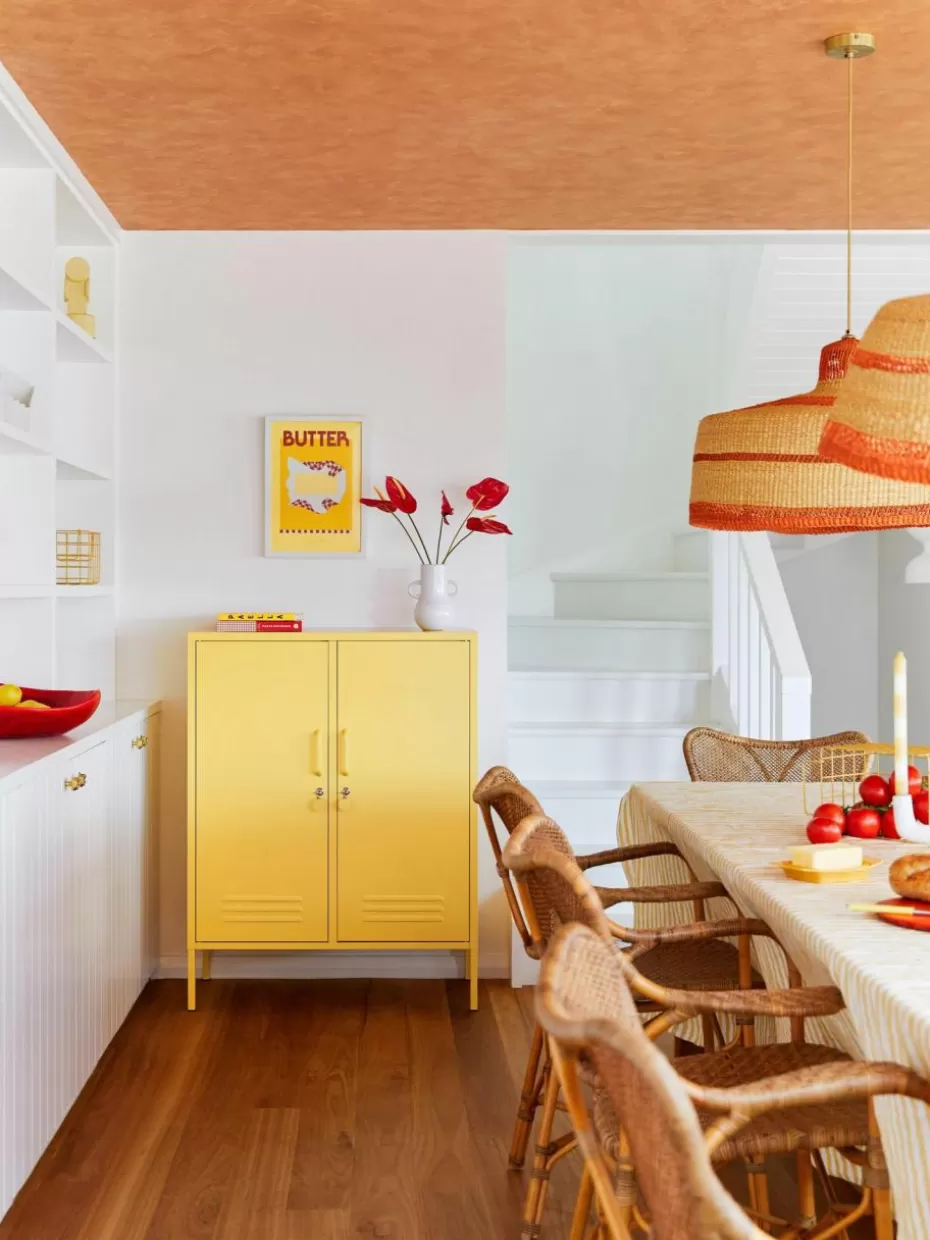 Kommoden & Sideboards-Mustard Made Metall-Highboard The Midi Hellgelb