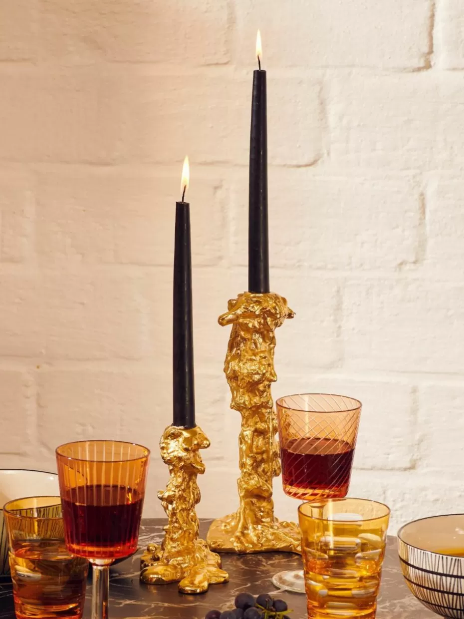 Kerzenständer & Kerzenhalter-Pols Potten Metall-Kerzenhalter Drip Goldfarben