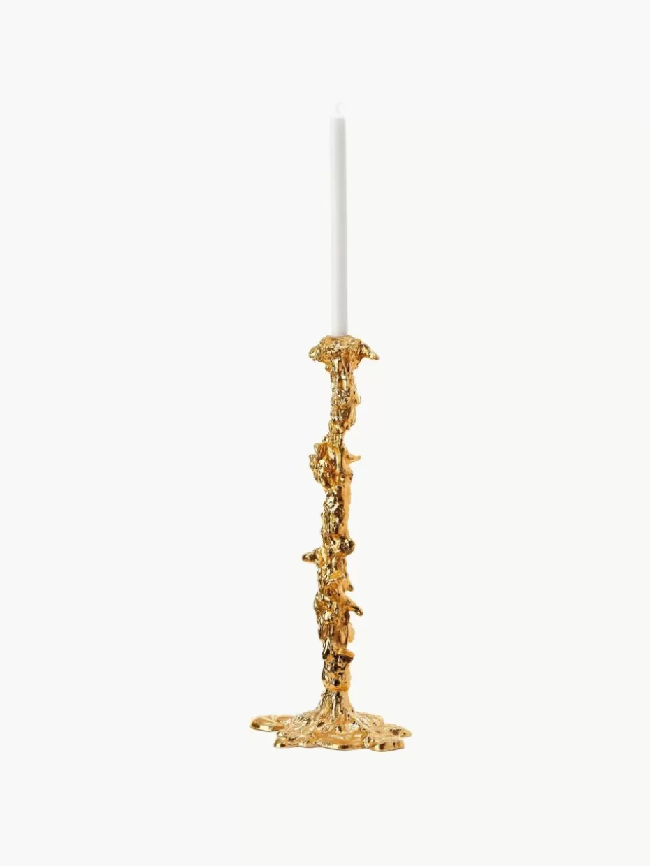 Kerzenständer & Kerzenhalter-Pols Potten Metall-Kerzenhalter Drip Goldfarben
