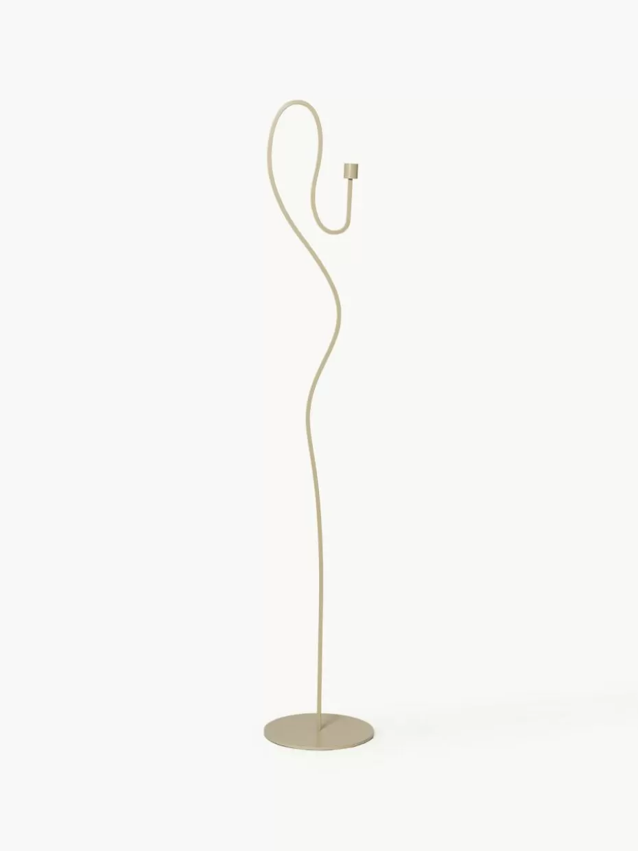 Kerzenständer & Kerzenhalter-ferm LIVING Metall-Kerzenhalter Valse Hellbeige
