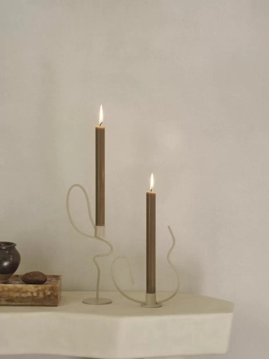 Kerzenständer & Kerzenhalter-ferm LIVING Metall-Kerzenhalter Valse Hellbeige
