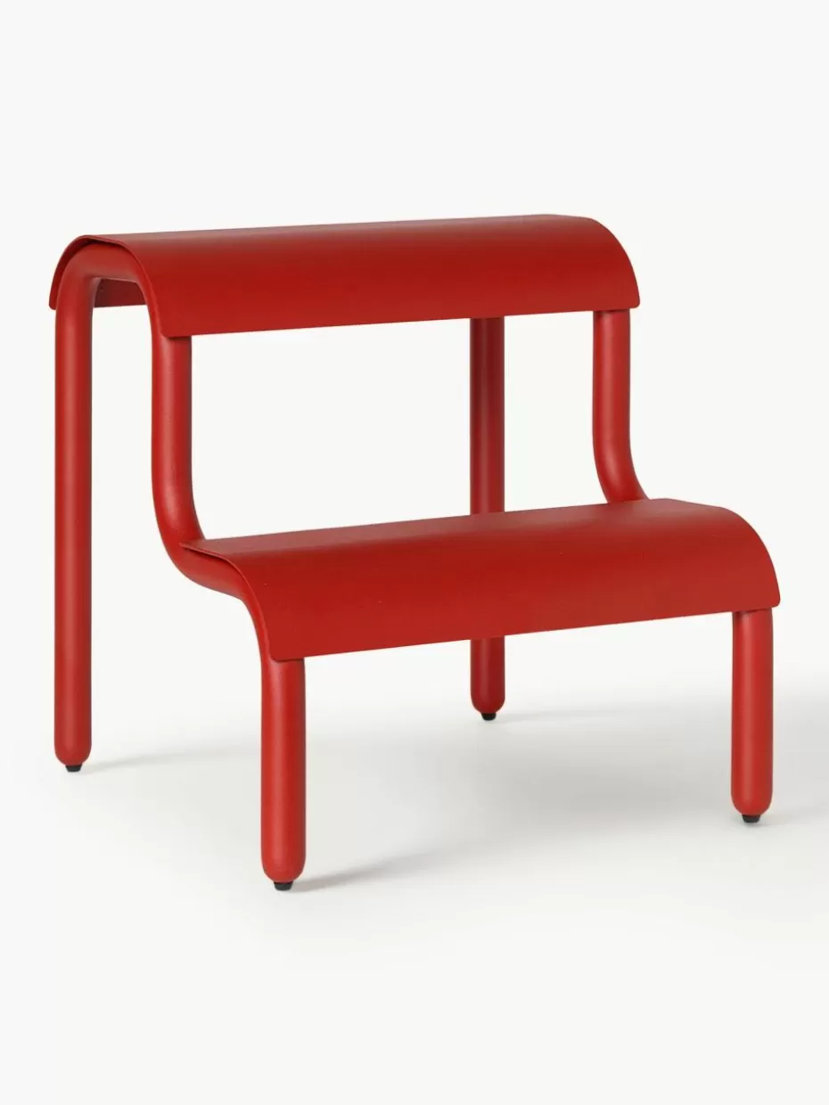 Stühle-ferm LIVING Kids Metall-Kinderhocker Up Step Rot