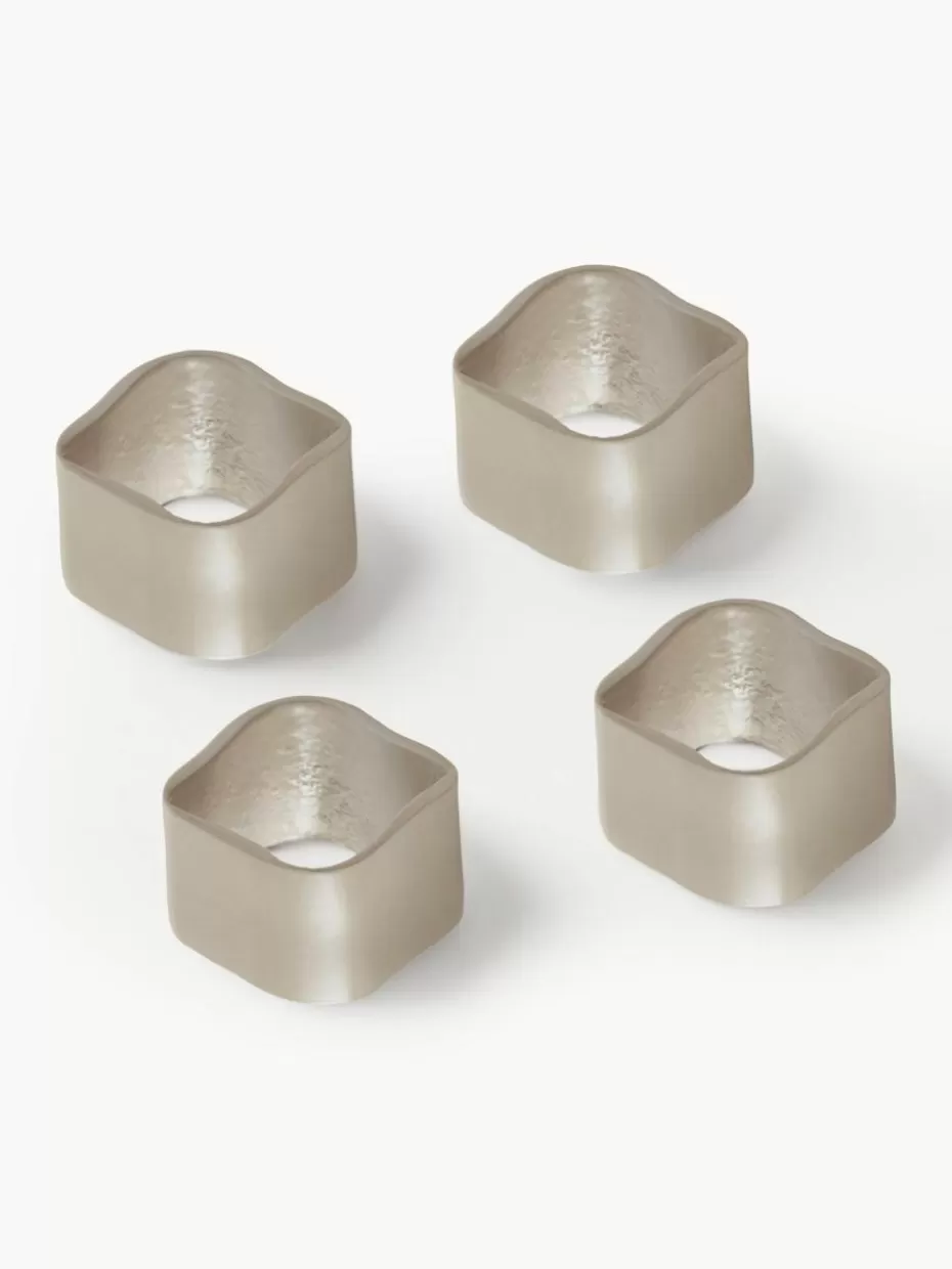 Servietten & Ringe-Jotex Metall-Serviettenringe Bille, 4 Stück