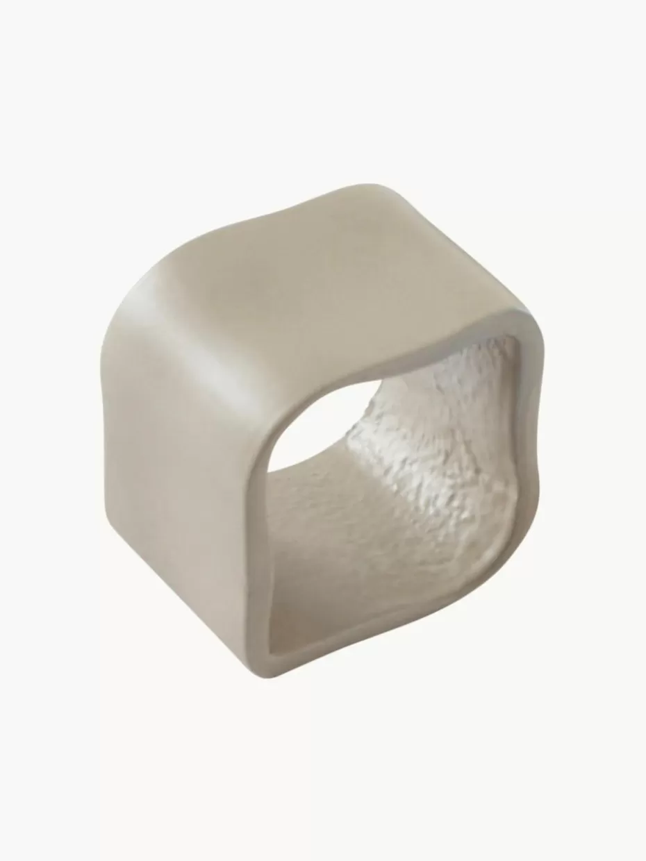 Servietten & Ringe-Jotex Metall-Serviettenringe Bille, 4 Stück