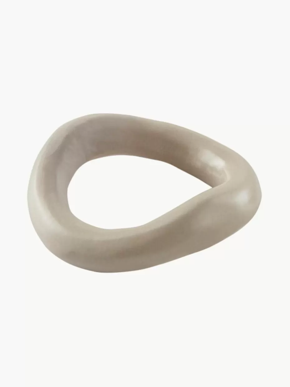 Servietten & Ringe-Jotex Metall-Serviettenringe Parker, 4 Stück Hellbeige
