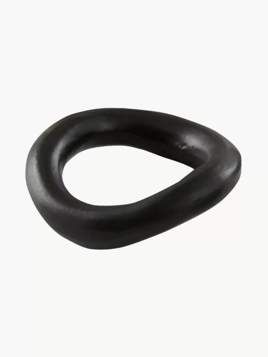 Servietten & Ringe-Jotex Metall-Serviettenringe Parker, 4 Stück Schwarz