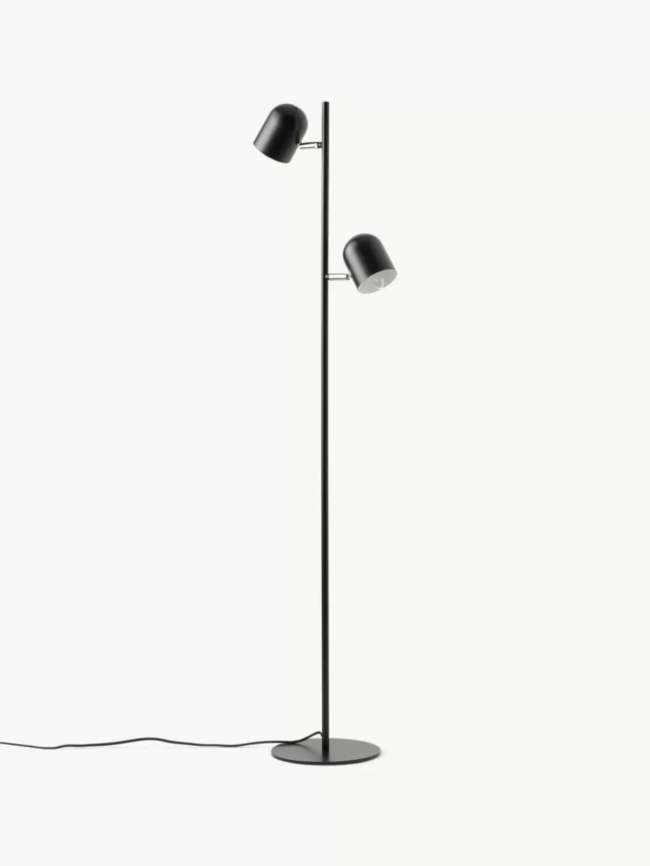 Leselampen-Westwing Collection Metall-Stehlampe Almo Schwarz
