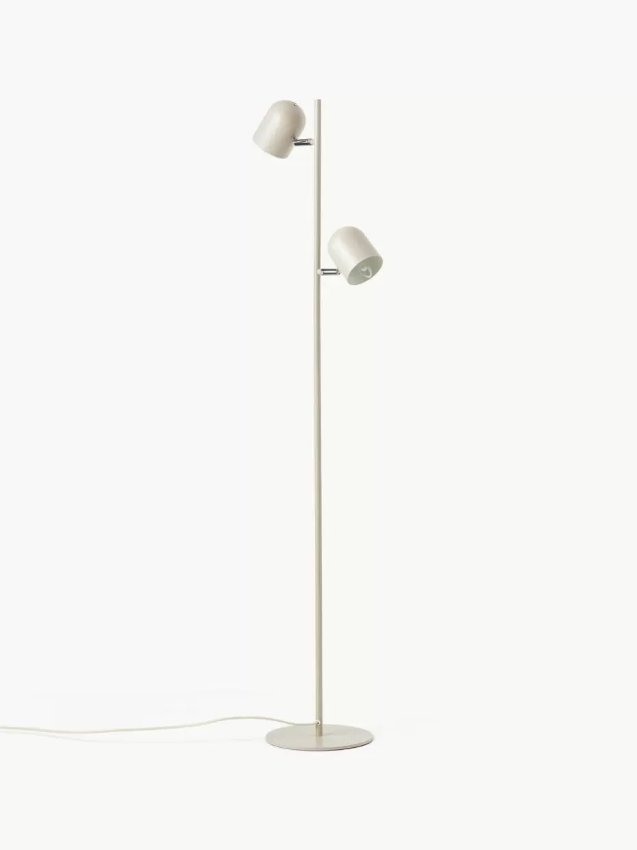 Leselampen-Westwing Collection Metall-Stehlampe Almo Hellbeige