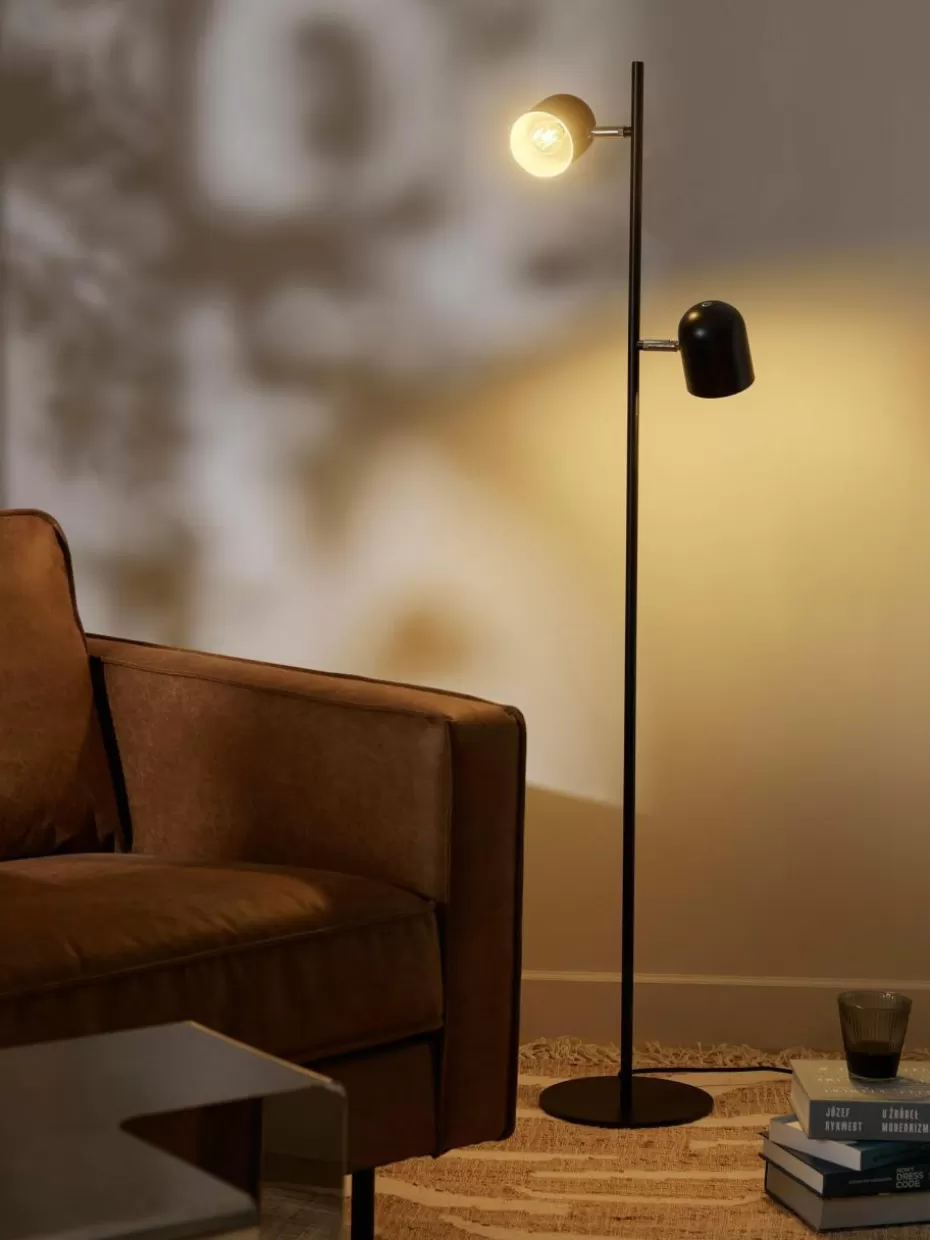 Leselampen-Westwing Collection Metall-Stehlampe Almo Schwarz