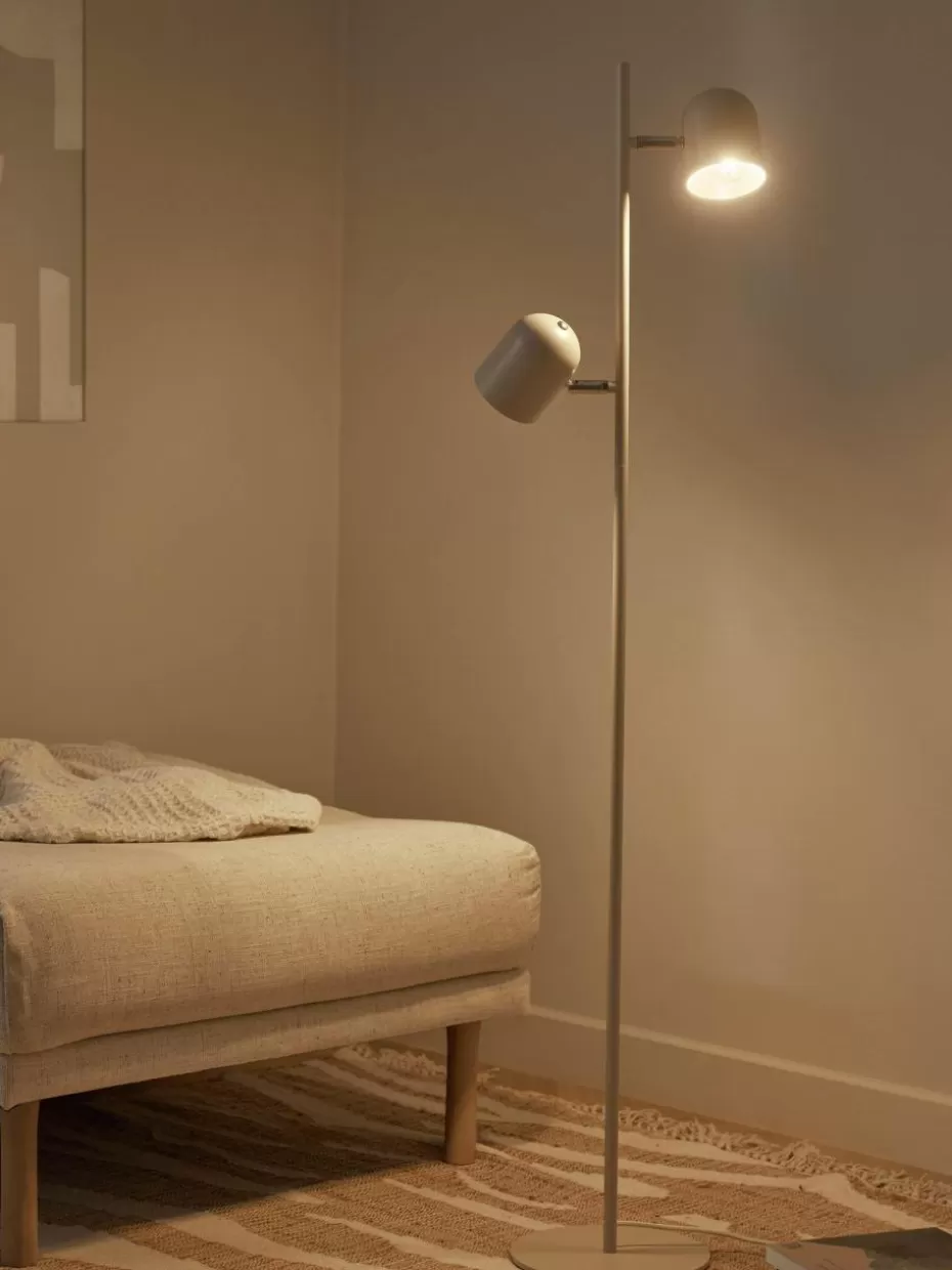 Leselampen-Westwing Collection Metall-Stehlampe Almo Hellbeige