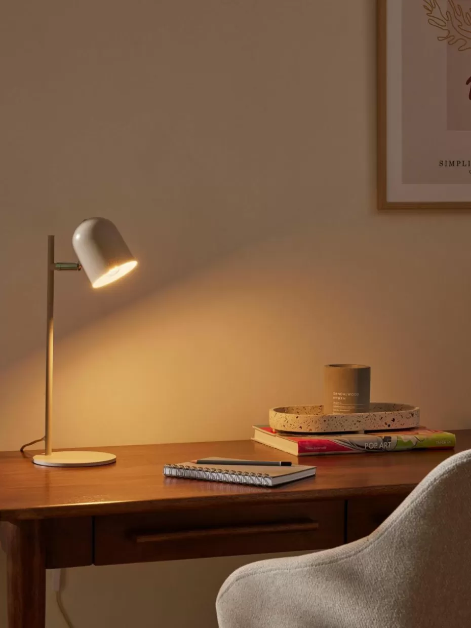Schreibtischlampen-Westwing Collection Metall-Tischlampe Almo Hellbeige