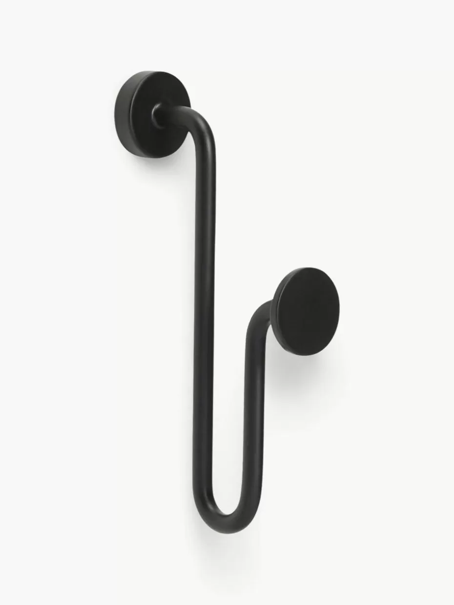 Garderoben-Hübsch Metall-Wandhaken Swing Schwarz, matt