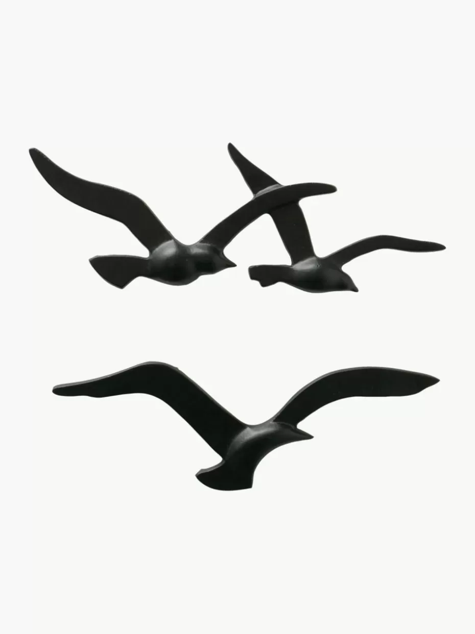 Wandobjekte-Westwing Metall-Wandobjekte Birdy in Vögelform, 2er-Set