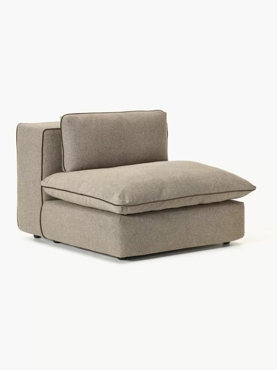 Sofas | Sofaserien-Westwing Collection Mittelmodul Felix Webstoff Greige