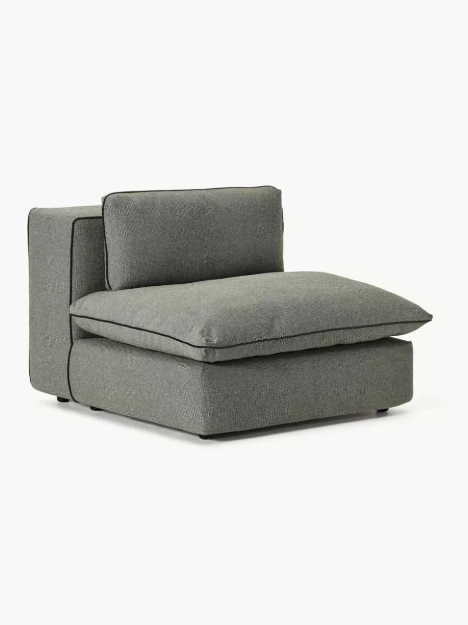 Sofas | Sofaserien-Westwing Collection Mittelmodul Felix Webstoff Dunkelgrau