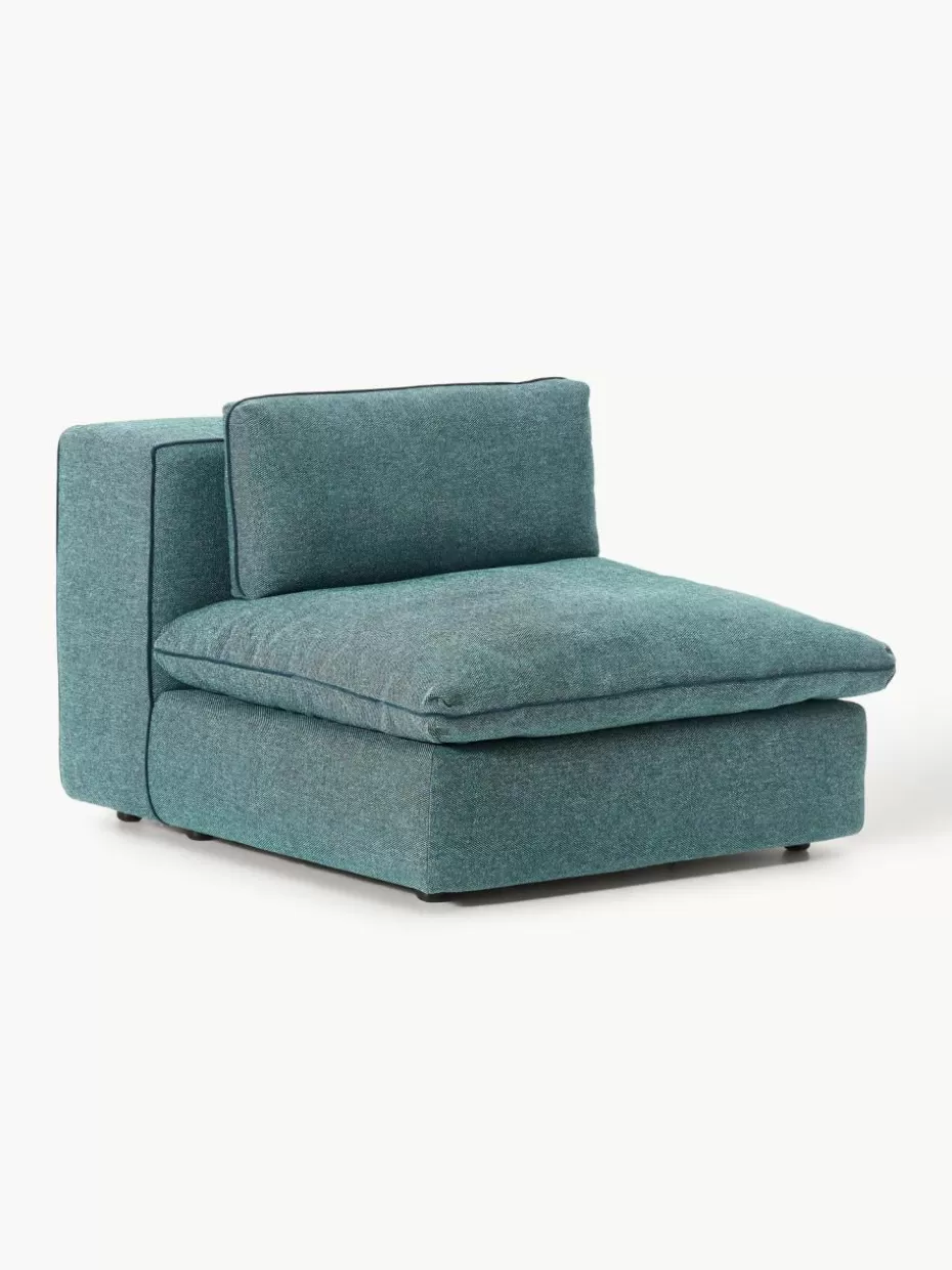 Sofas | Sofaserien-Westwing Collection Mittelmodul Felix Webstoff Türkisgrün