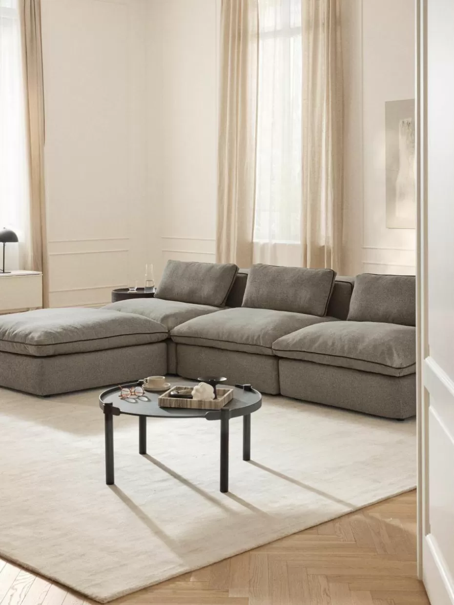 Sofas | Sofaserien-Westwing Collection Mittelmodul Felix Webstoff Dunkelgrau