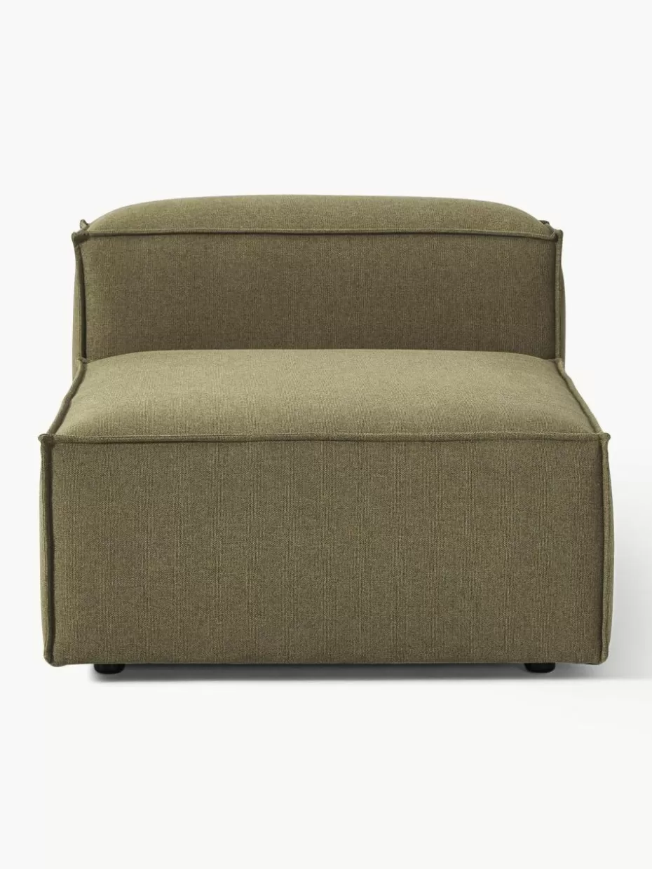 Sofas | Sofaserien-Westwing Collection Mittelmodul Lennon Webstoff Olivgrün