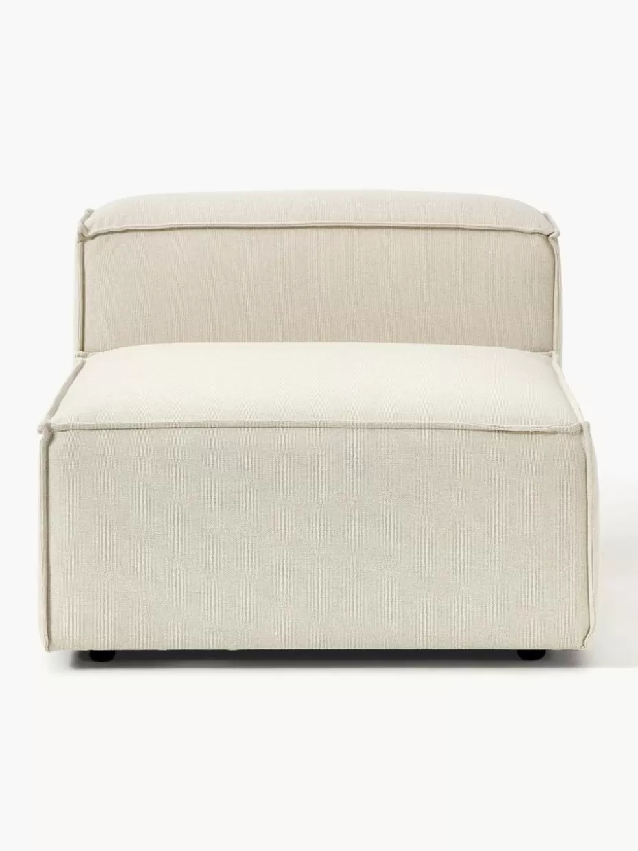 Sofas | Sofaserien-Westwing Collection Mittelmodul Lennon Webstoff Off White