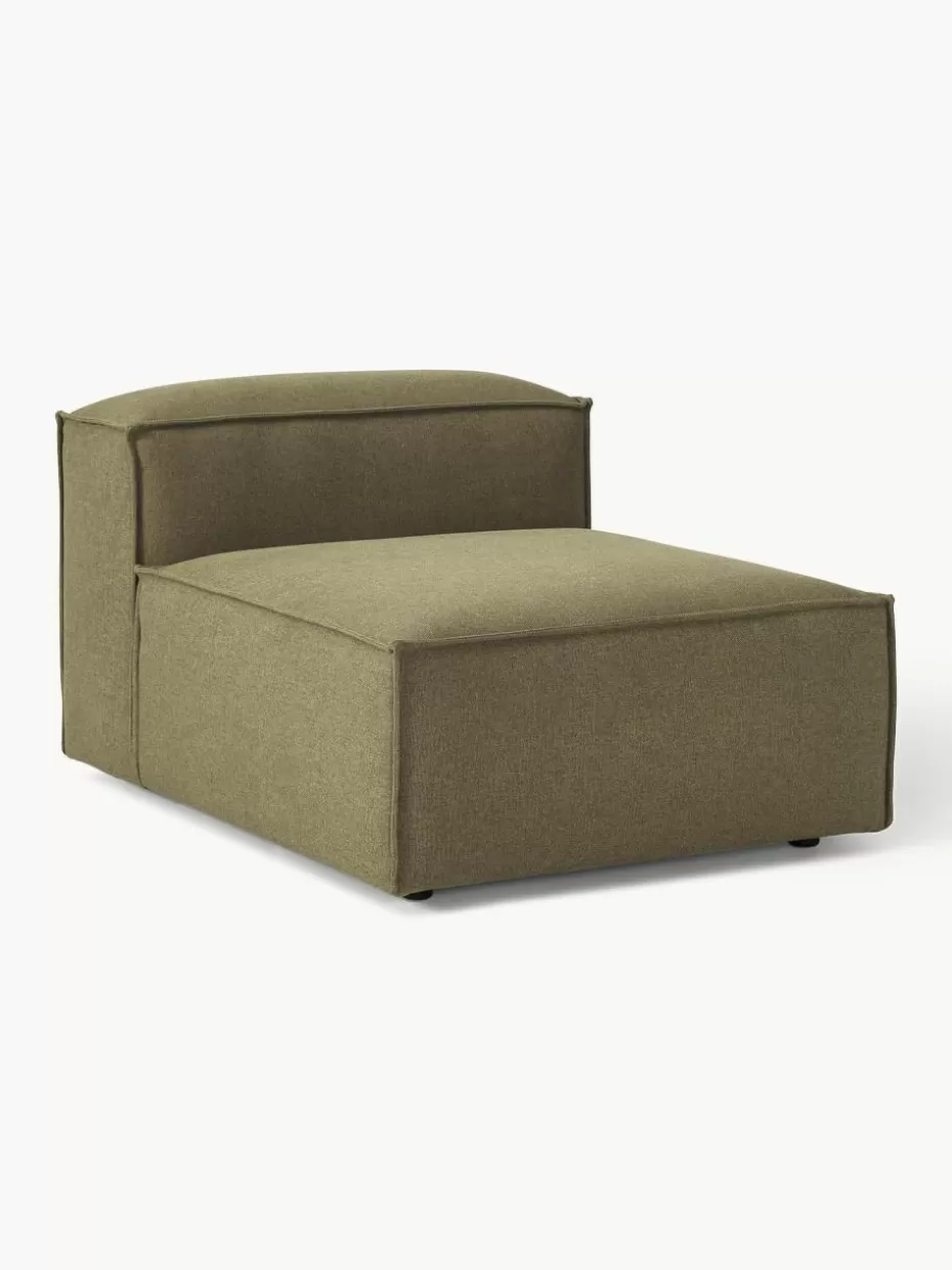 Sofas | Sofaserien-Westwing Collection Mittelmodul Lennon Webstoff Olivgrün