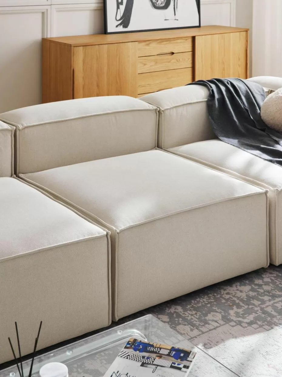 Sofas | Sofaserien-Westwing Collection Mittelmodul Lennon Webstoff Off White