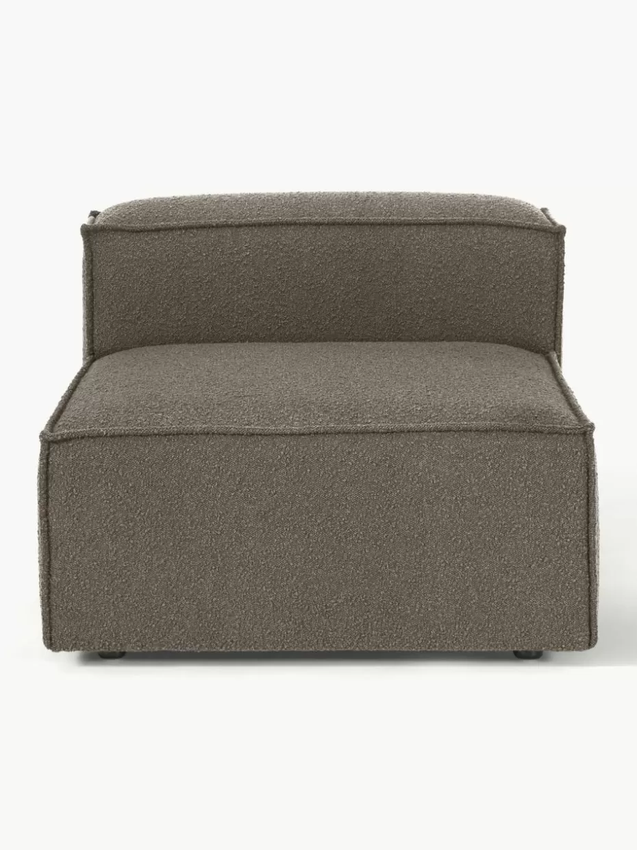 Sofas | Sofaserien-Westwing Collection Mittelmodul Lennon aus Bouclé Bouclé Greige