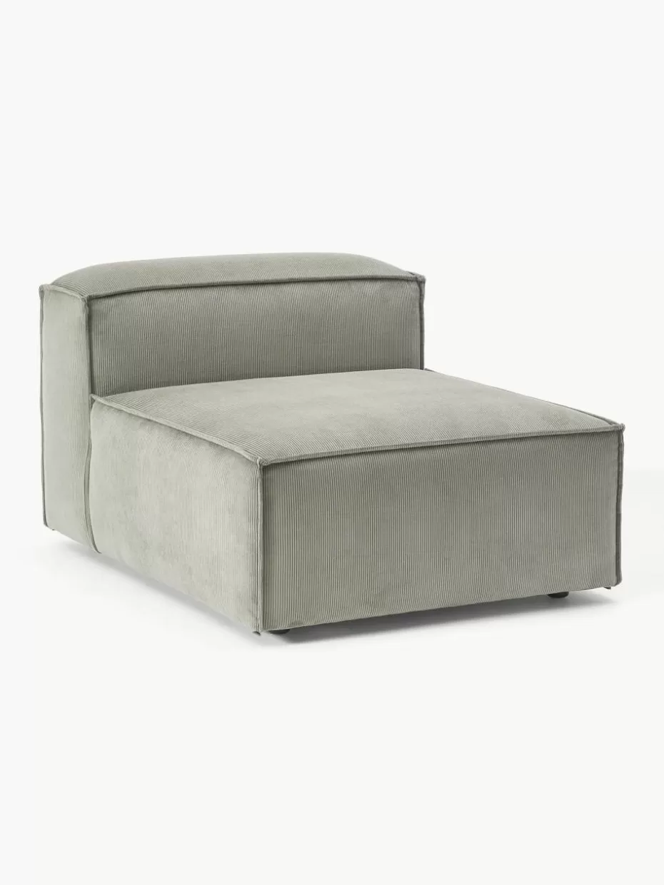 Sofas | Sofaserien-Westwing Collection Mittelmodul Lennon aus Cord Cord Grau