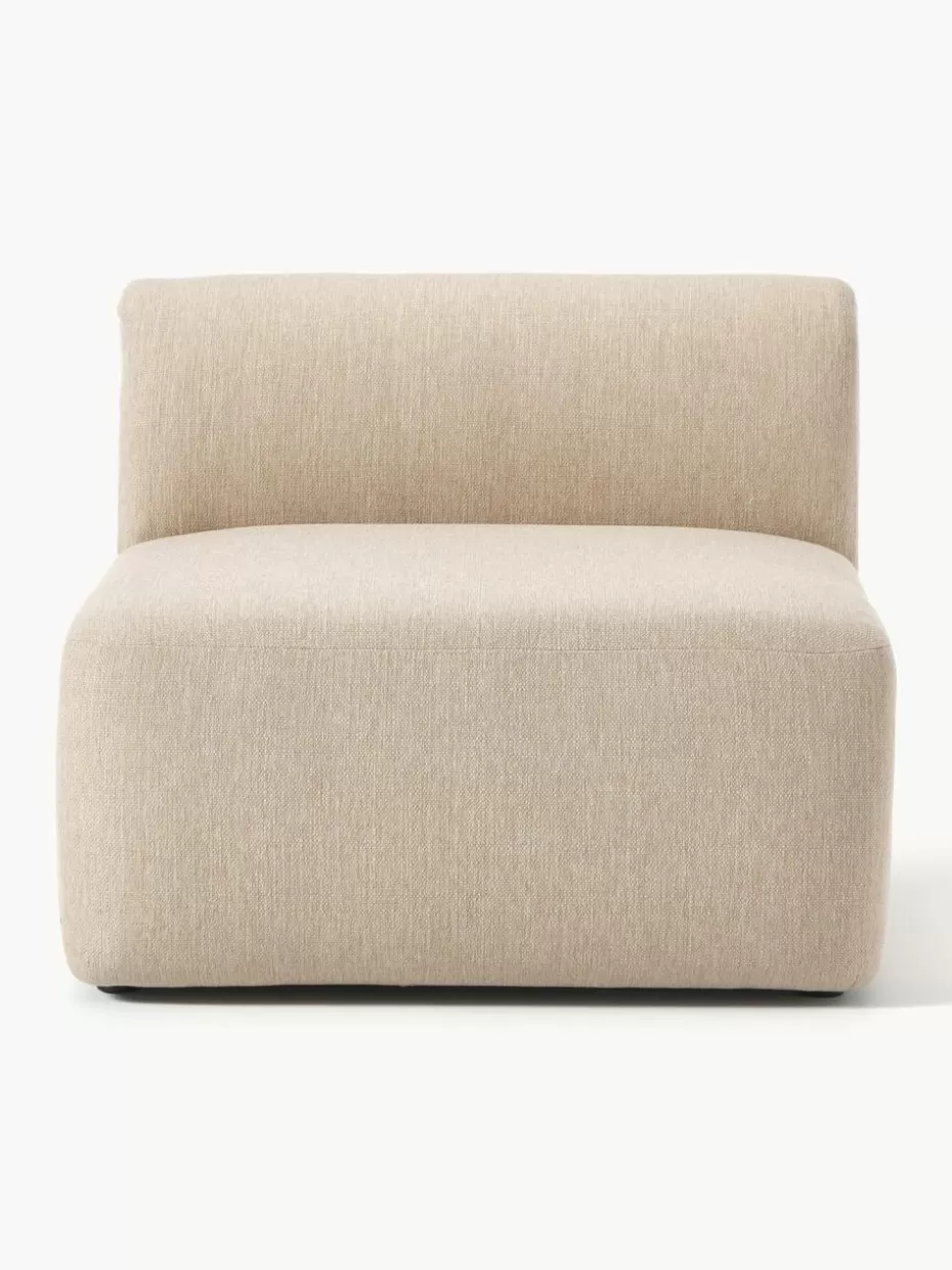 Sofas-Westwing Collection Mittelmodul Sofia Webstoff Hellbeige