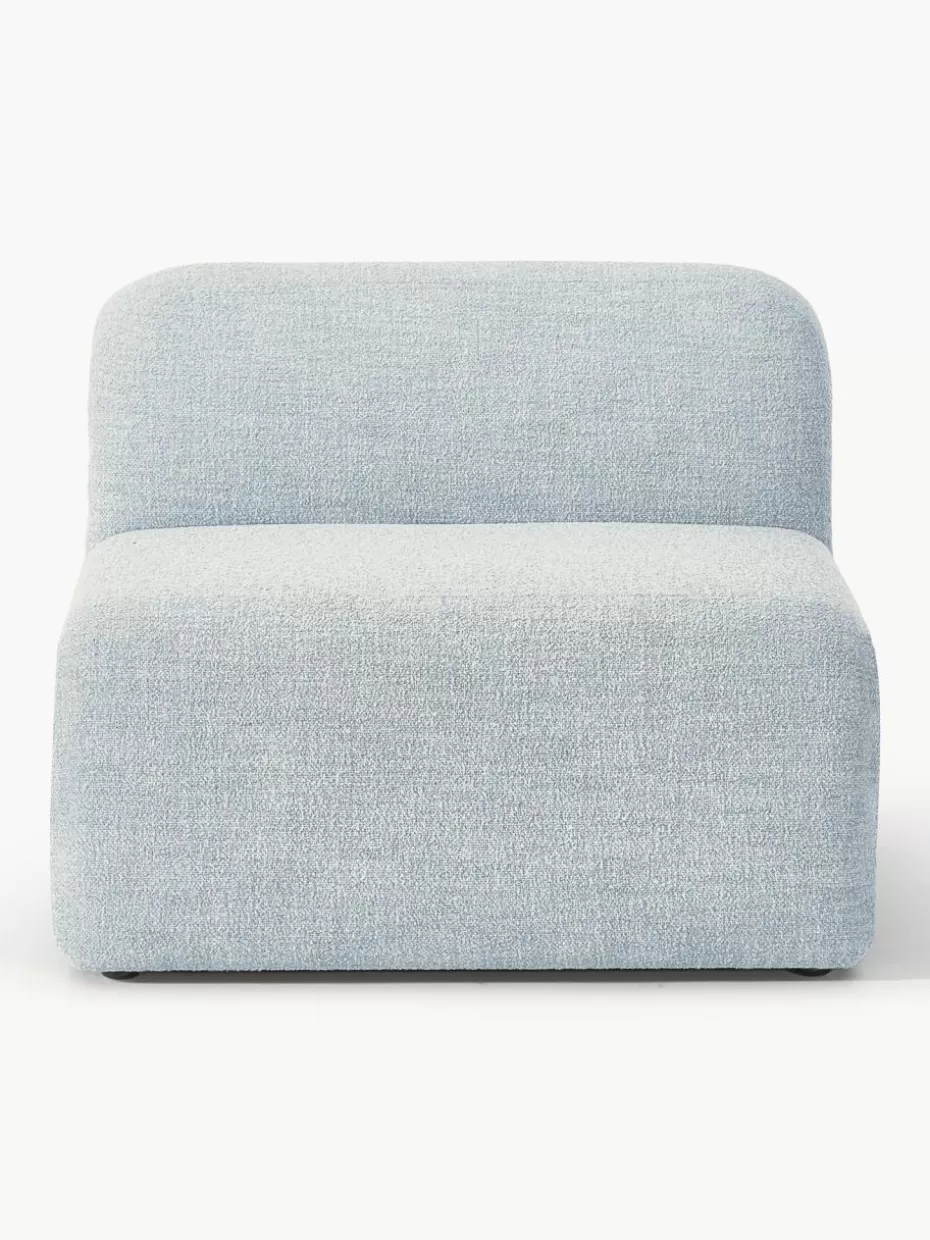 Sofas | Sofaserien-Westwing Collection Mittelmodul Wolke aus Bouclé Bouclé Hellblau
