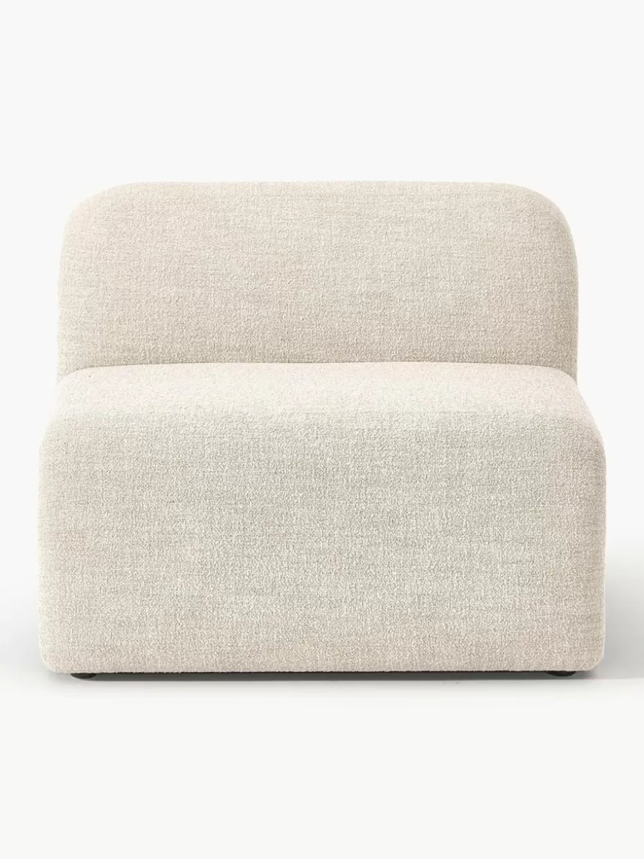 Sofas | Sofaserien-Westwing Collection Mittelmodul Wolke aus Bouclé Bouclé Hellbeige