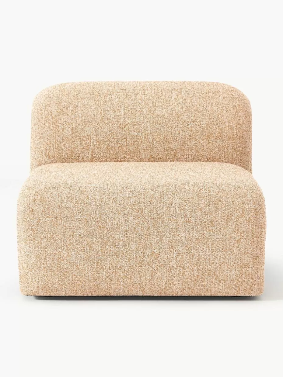 Sofas | Sofaserien-Westwing Collection Mittelmodul Wolke aus Bouclé Bouclé Orange