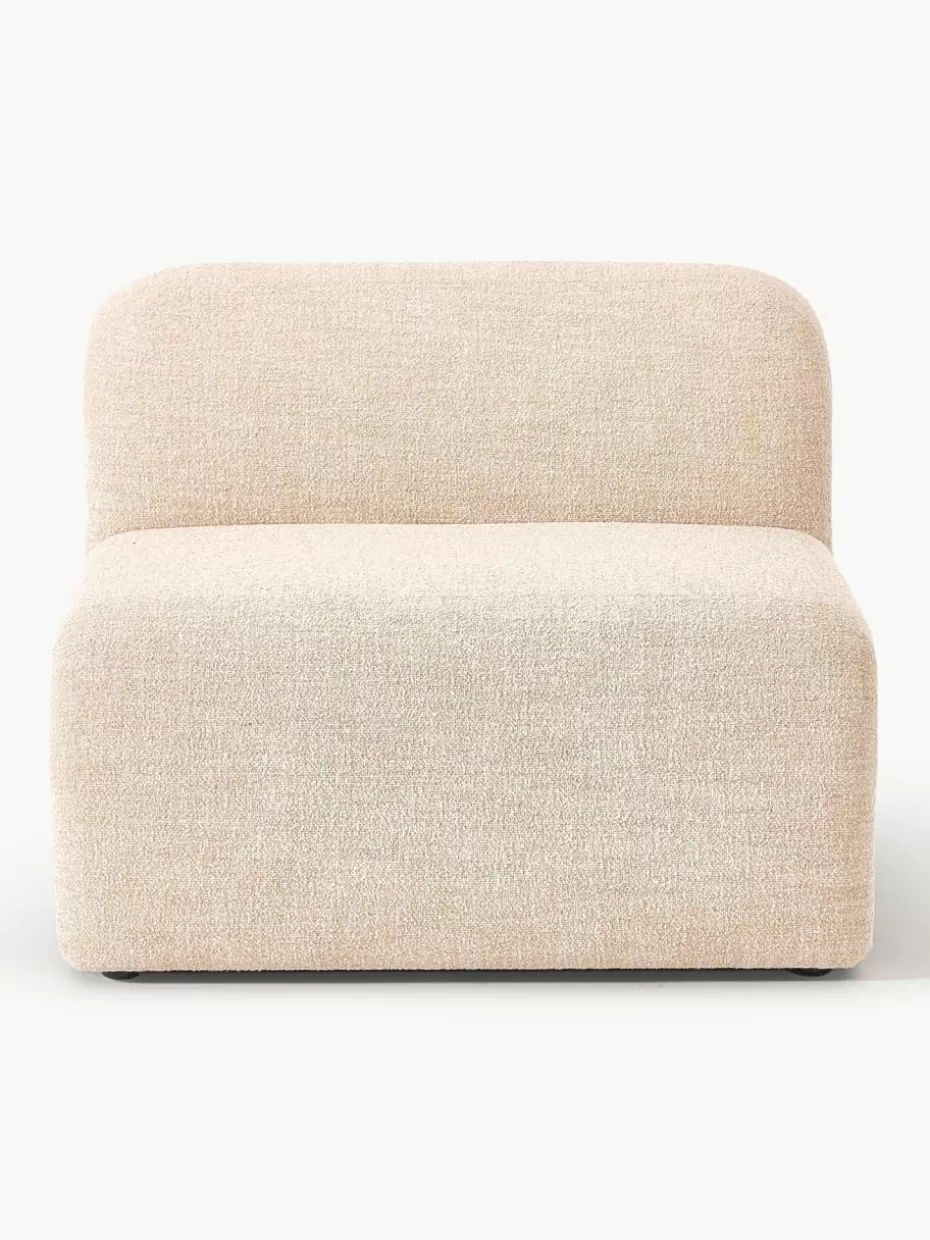 Sofaserien | Sofas-Westwing Collection Mittelmodul Wolke aus Bouclé Bouclé Peach