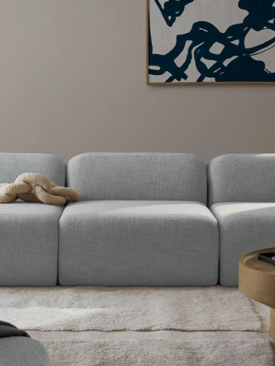 Sofas | Sofaserien-Westwing Collection Mittelmodul Wolke aus Bouclé Bouclé Hellblau