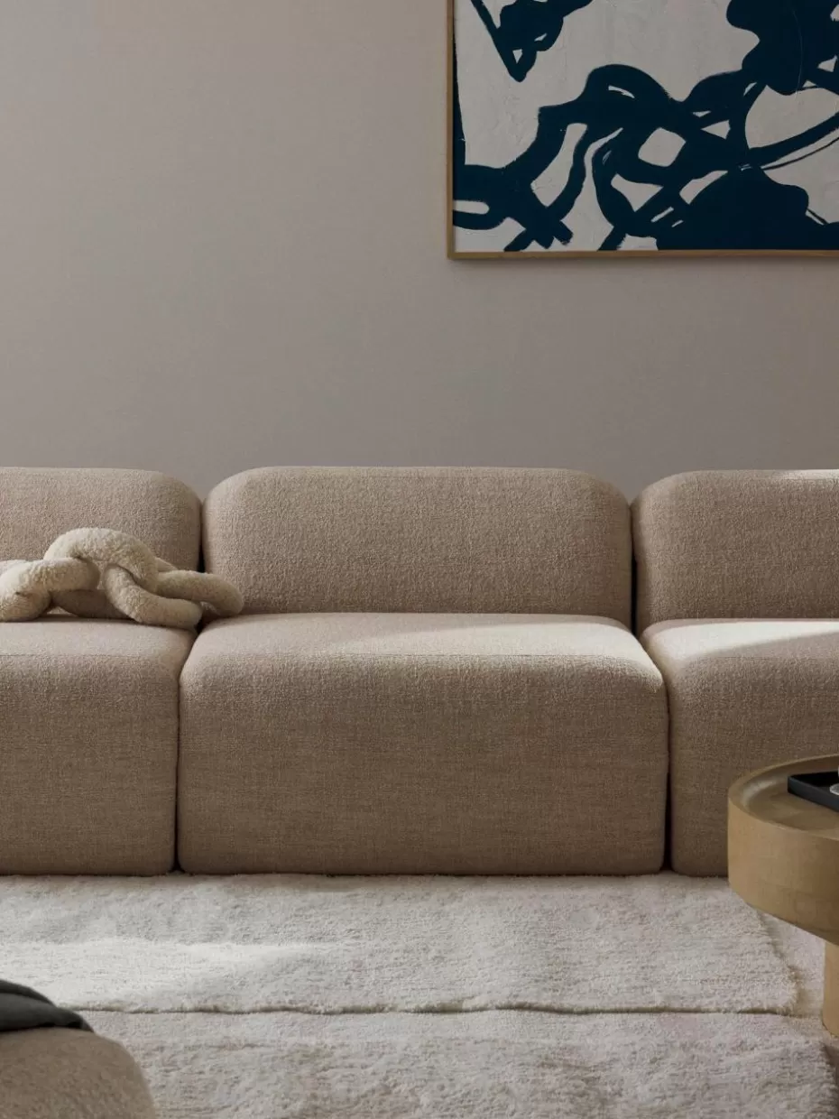 Sofaserien | Sofas-Westwing Collection Mittelmodul Wolke aus Bouclé Bouclé Peach