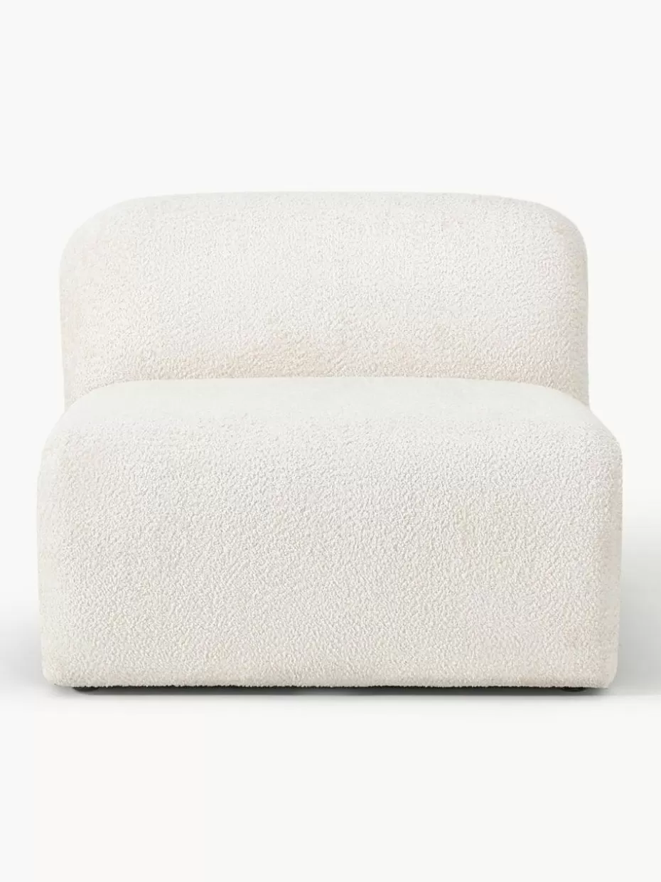 Sofas | Sofaserien-Westwing Collection Mittelmodul Wolke aus Teddy-Bouclé Teddy-Bouclé Off White
